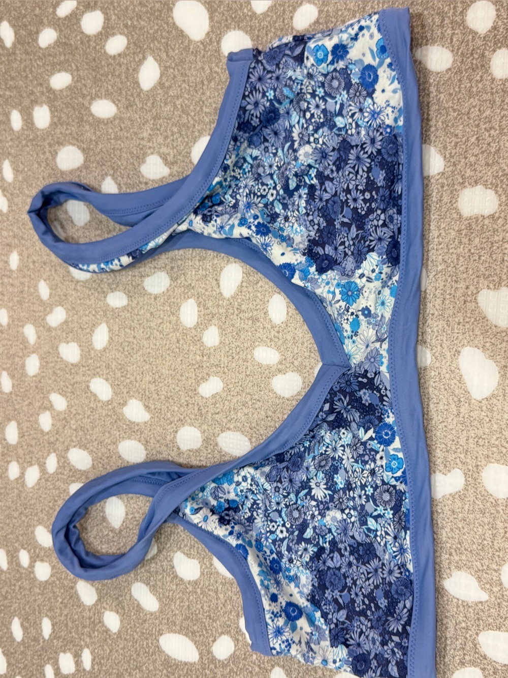 Aerie floral bikini top swimsuit flowers vneck sports bra plus size scoop back